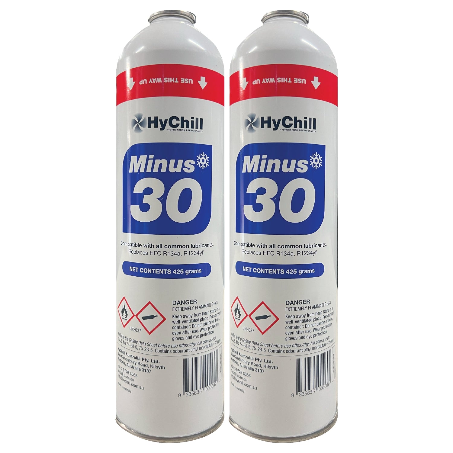 Hychill Minus30 Duo Pack – R134a, R12 & R1234yf Refrigerant Alternative