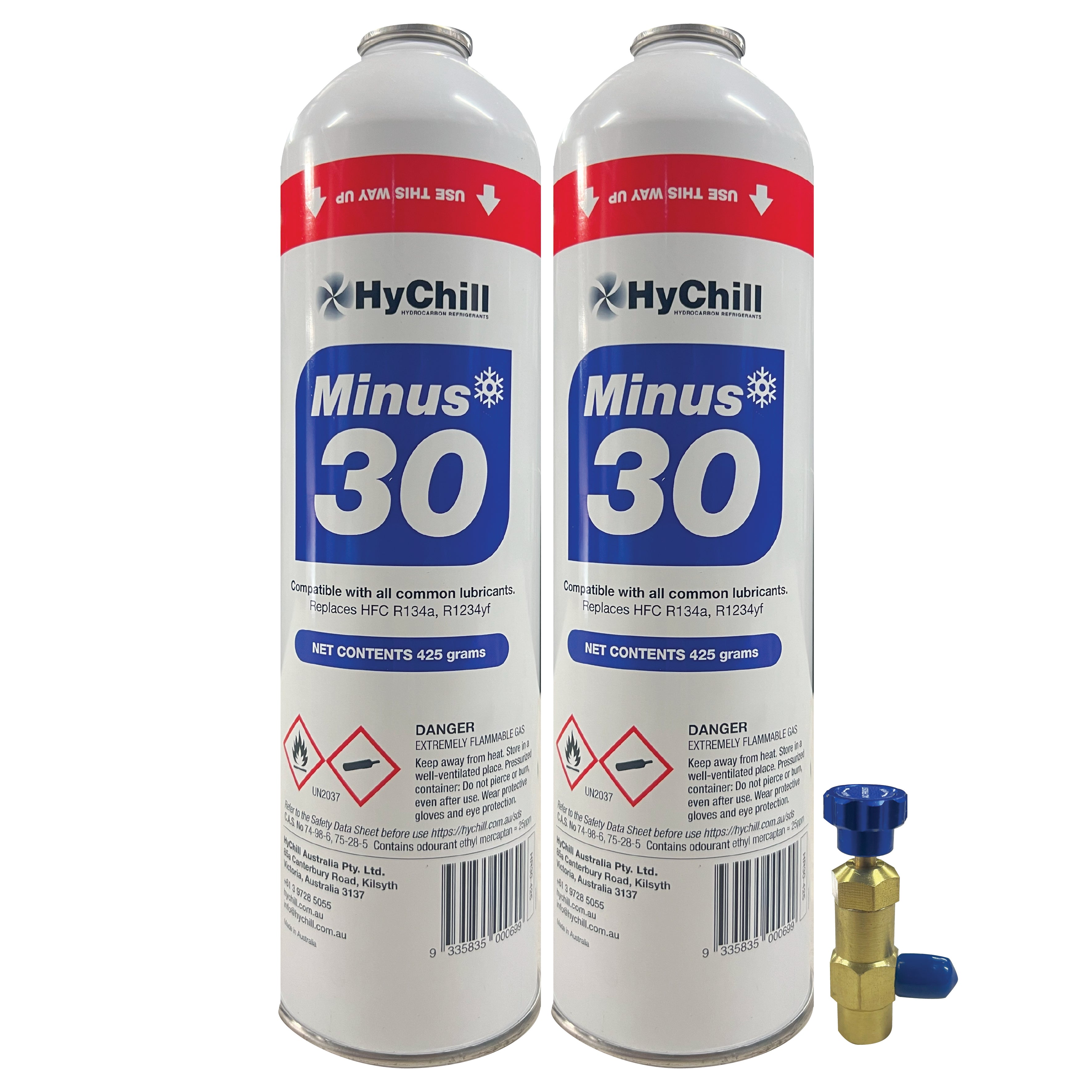 Hychill Minus30 Duo Pack – R134a, R12 & R1234yf Refrigerant Alternative