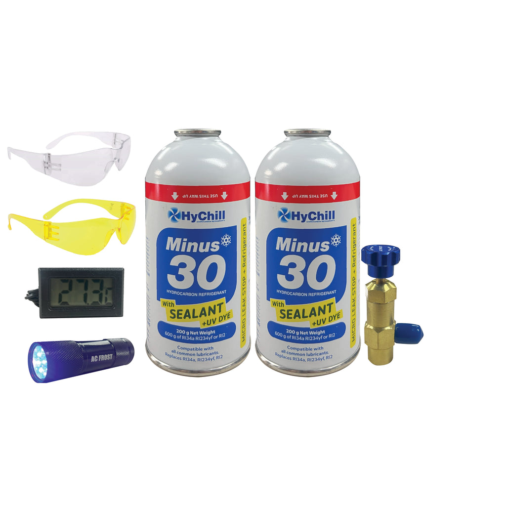 Hychill Minus30 -DUO UV Sealer - R134a, R12, R1234YF alternative - Easy to use