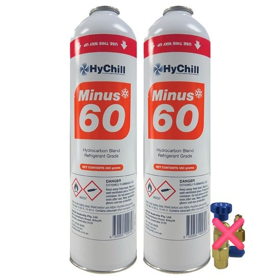 Hychill Minus60 – Duo Pack – R410A & R32 Refrigerant Alternative – Easy to Use