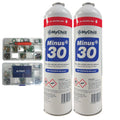 Hychill Minus30 Duo Pack & AC Repair Kit – R134a, R12 & R1234yf Alternative